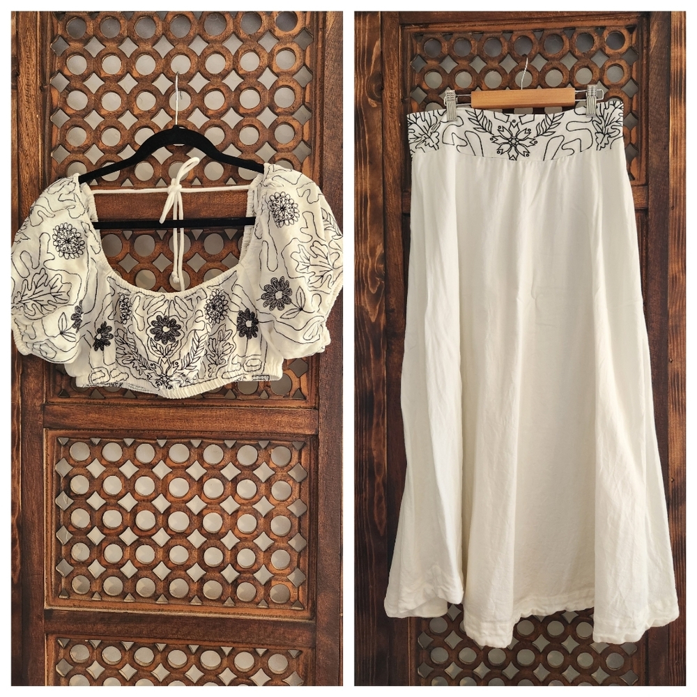 Free People Lotus Midi Skirt Set -S - Picture 12 of 13